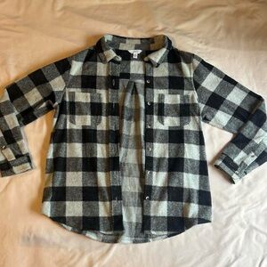 Cozy Knit Fleece Button-Front Shacket – Size Medium